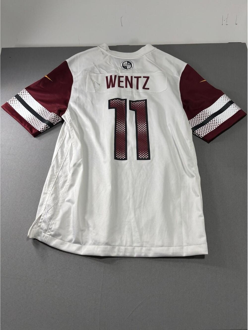 Carson Wentz Washington Commanders Nike NFL White On-Field Jersey Adult Size M